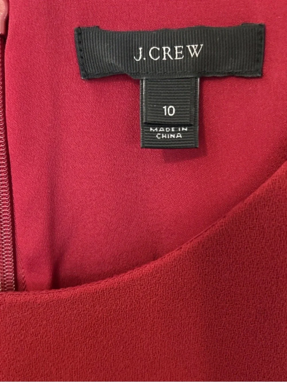 J. Crew Red Short Sleeve  Sheath Dress